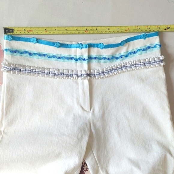 Maje white medium rise straight leg pants - Picture 7 of 11